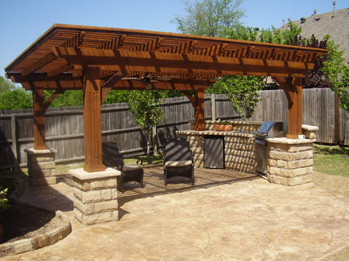 Pergola with columns